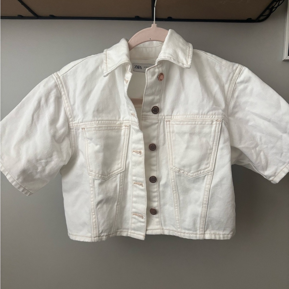 Zara denim button down shirt